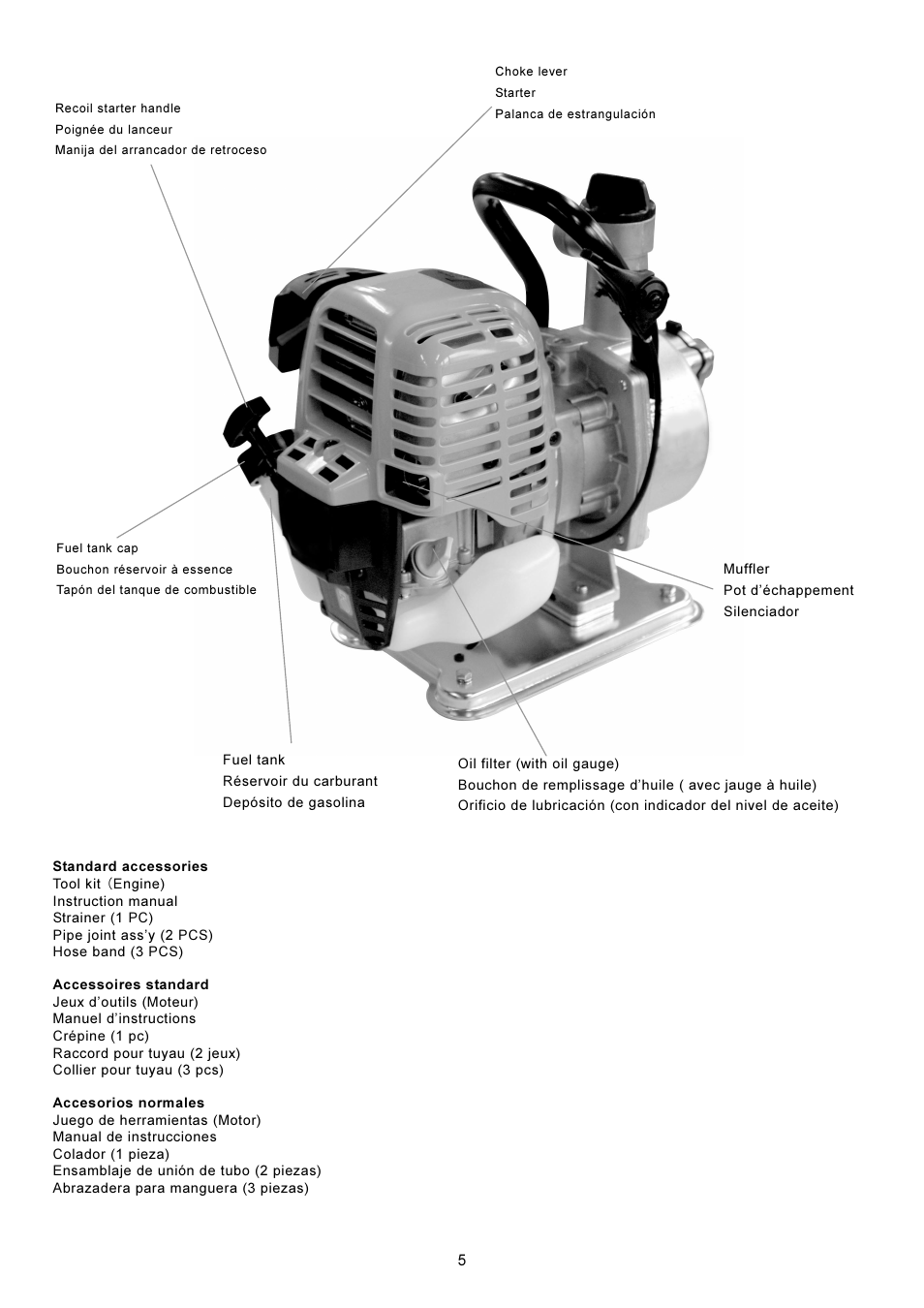 Dolmar GB GASOLINE ENGINE PUMP MP-352.4 User Manual | Page 5 / 28