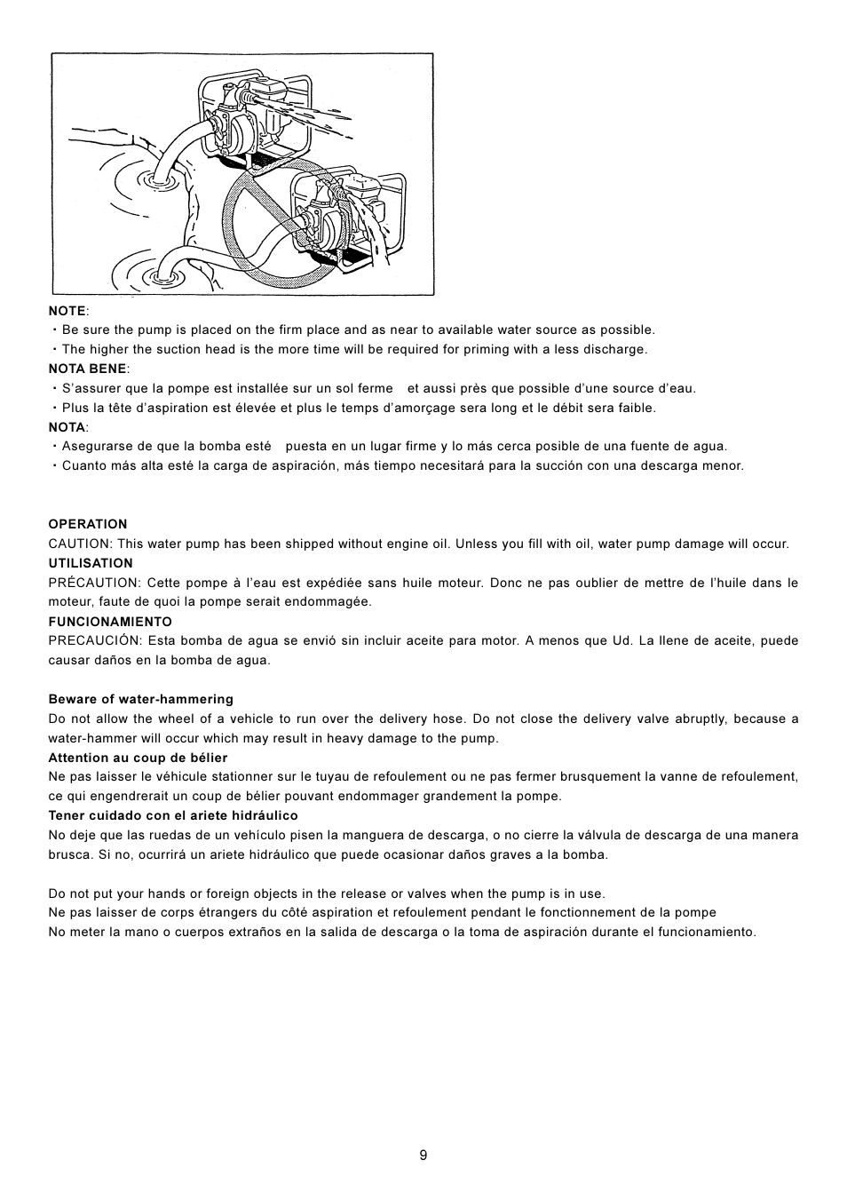 Dolmar GB GASOLINE ENGINE PUMP MP-352.4 User Manual | Page 9 / 28