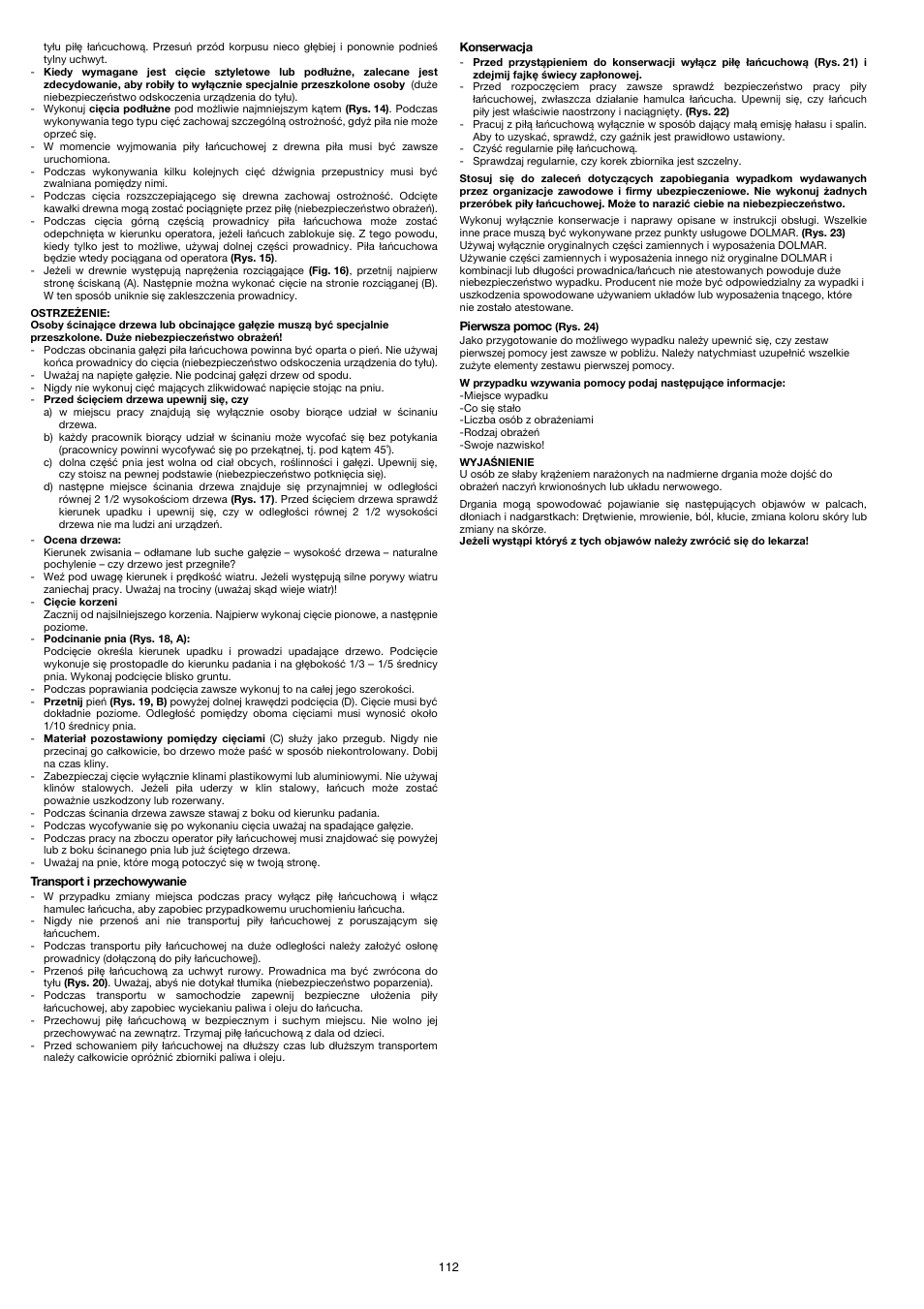 Dolmar PS-220 TH User Manual | Page 112 / 128