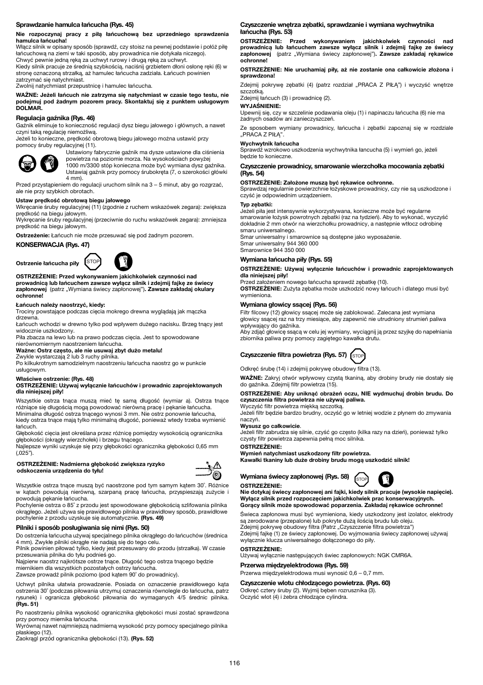 Dolmar PS-220 TH User Manual | Page 116 / 128