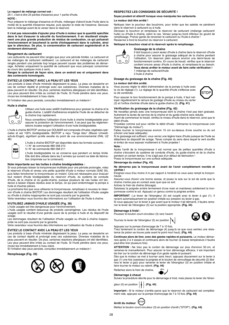 Dolmar PS-220 TH User Manual | Page 28 / 128