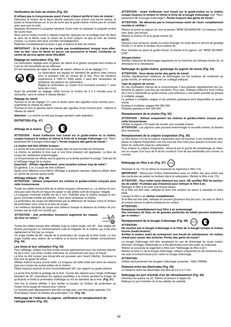 Dolmar PS-220 TH User Manual | Page 29 / 128