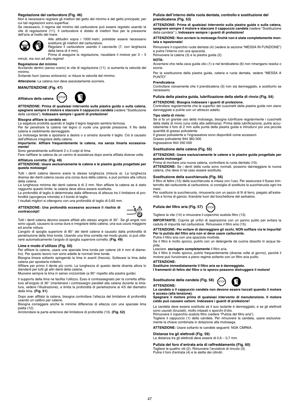 Dolmar PS-220 TH User Manual | Page 47 / 128