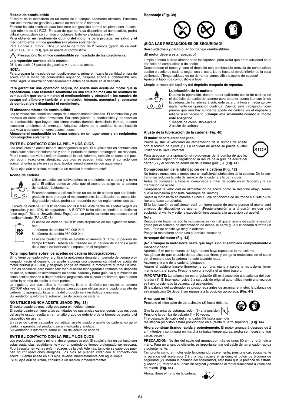 Dolmar PS-220 TH User Manual | Page 64 / 128