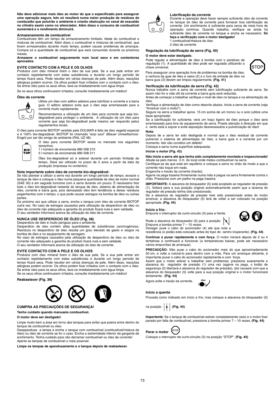 Dolmar PS-220 TH User Manual | Page 73 / 128