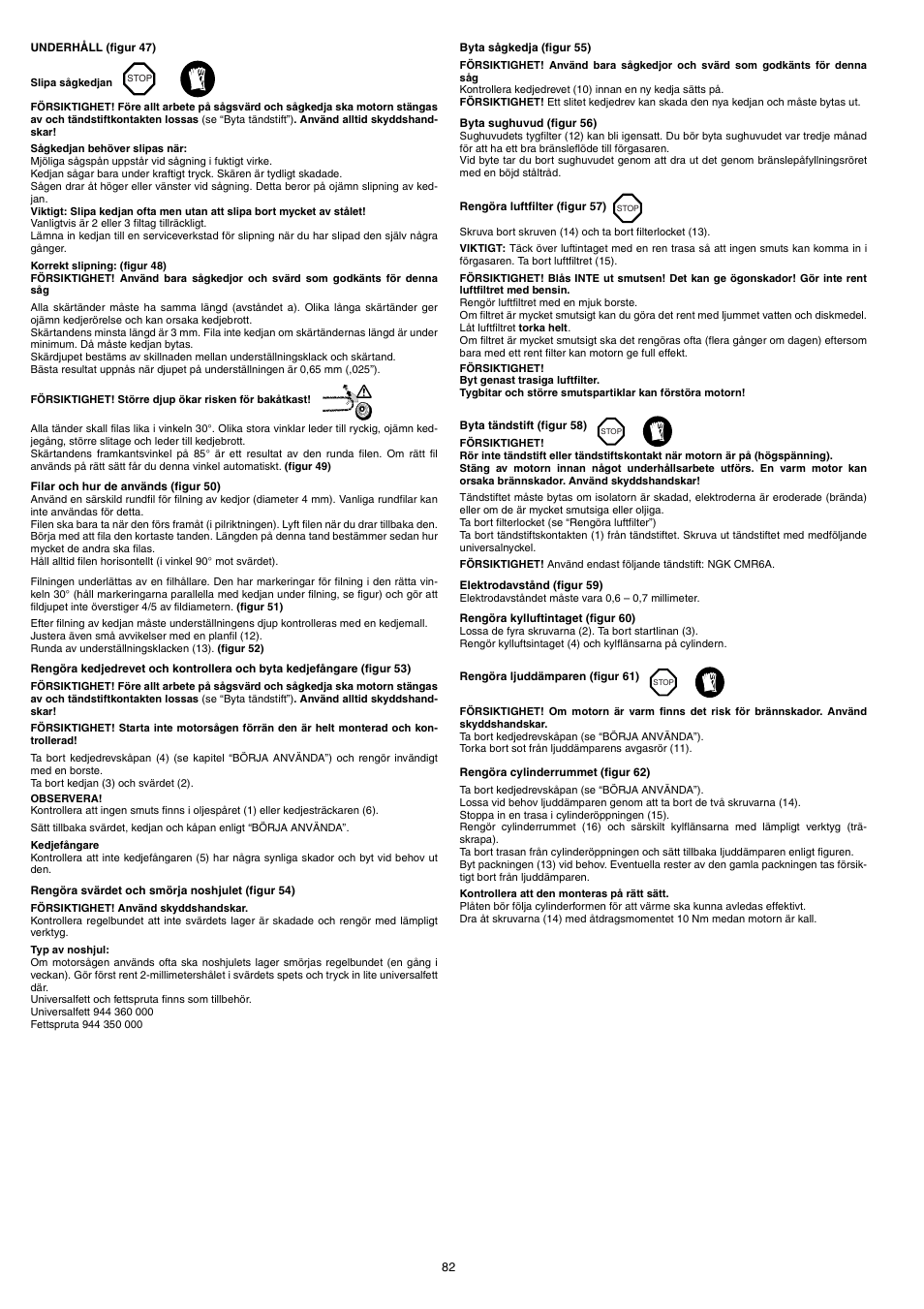 Dolmar PS-220 TH User Manual | Page 82 / 128