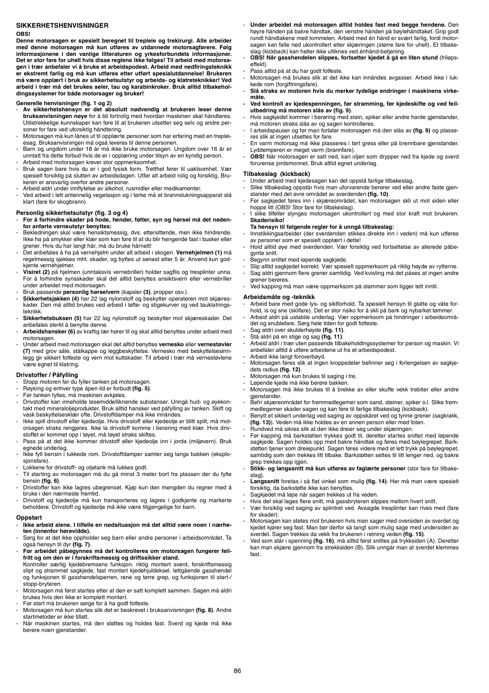 Dolmar PS-220 TH User Manual | Page 86 / 128