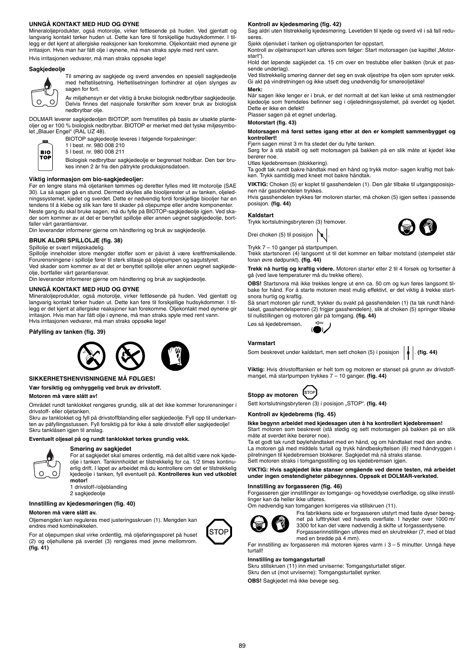 Dolmar PS-220 TH User Manual | Page 89 / 128