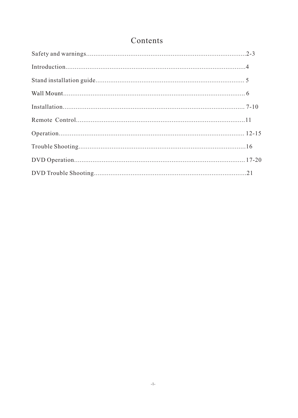 Curtis PLCDV3247A User Manual | Page 2 / 23