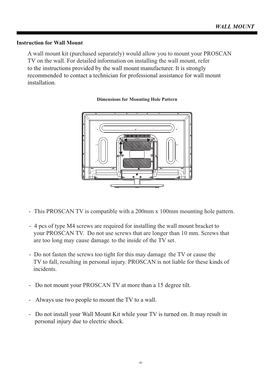 Wall mount | Curtis PLDED3273A-C User Manual | Page 7 / 17