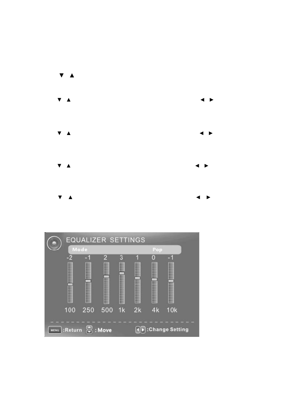 Analog sound, Digital sound, Digital audio output | Equalizer settings | Curtis PLDED3992A User Manual | Page 23 / 40