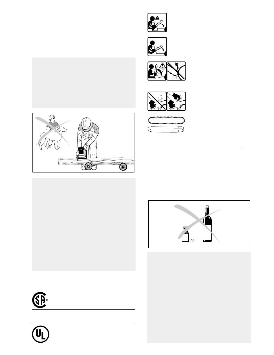 General safety precautions, Discription of symbols used on chain saws, 45m6 | The operator | Dolmar Chain Saw User Manual | Page 3 / 5