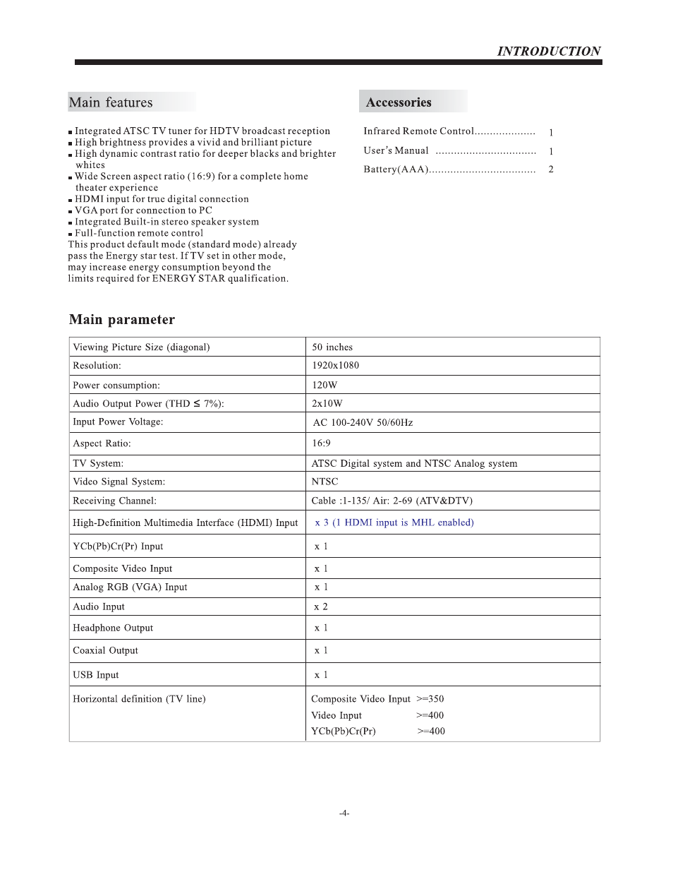 Curtis PLDED5030A-RK User Manual | Page 5 / 33