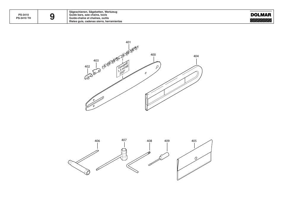 Dolmar PS-3410 TH User Manual | Page 20 / 22