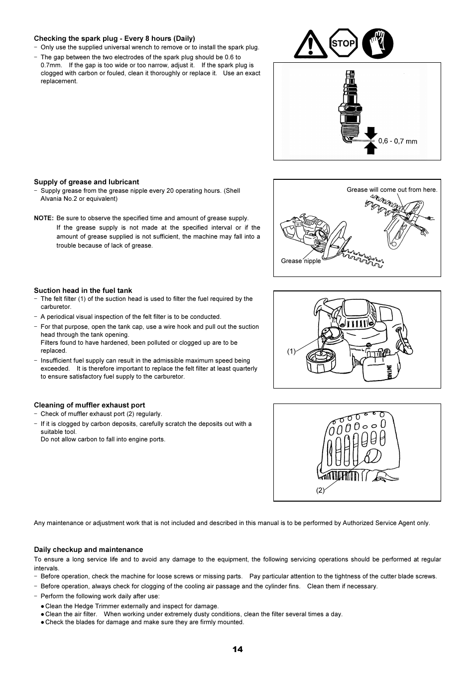 Dolmar HT-2249 D User Manual | Page 14 / 48