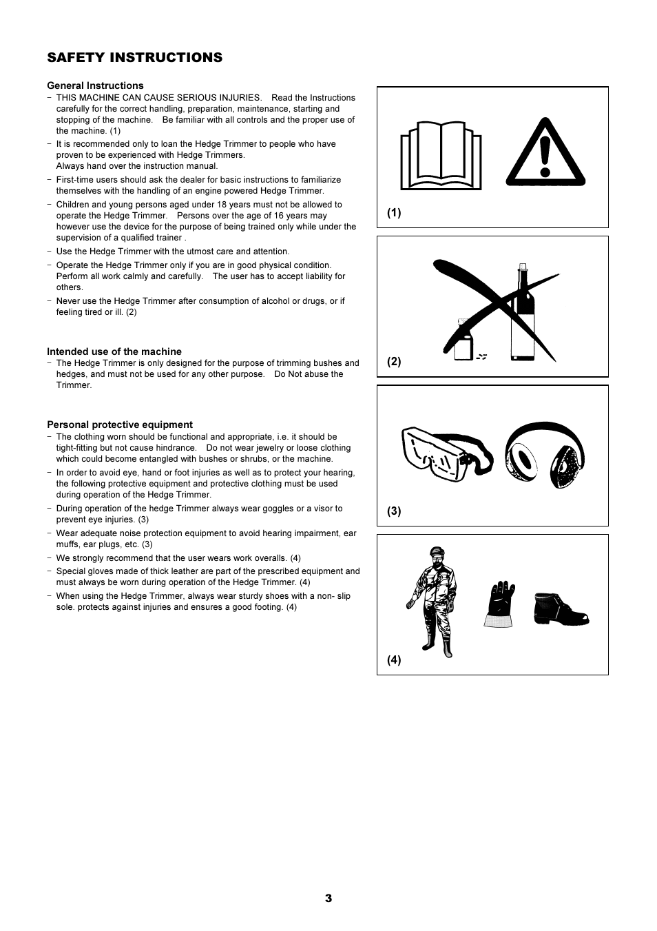 Safety instructions | Dolmar HT-2249 D User Manual | Page 3 / 48