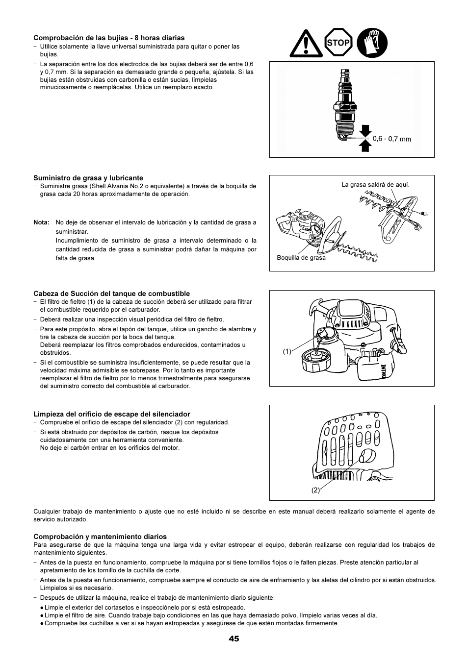 Dolmar HT-2249 D User Manual | Page 45 / 48