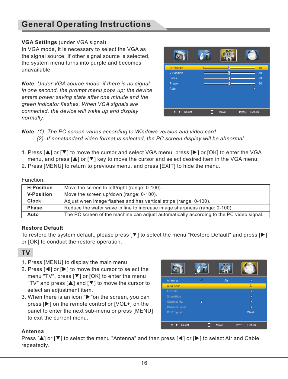 页 17, General operating instructions | Curtis RLC3257B User Manual | Page 18 / 20