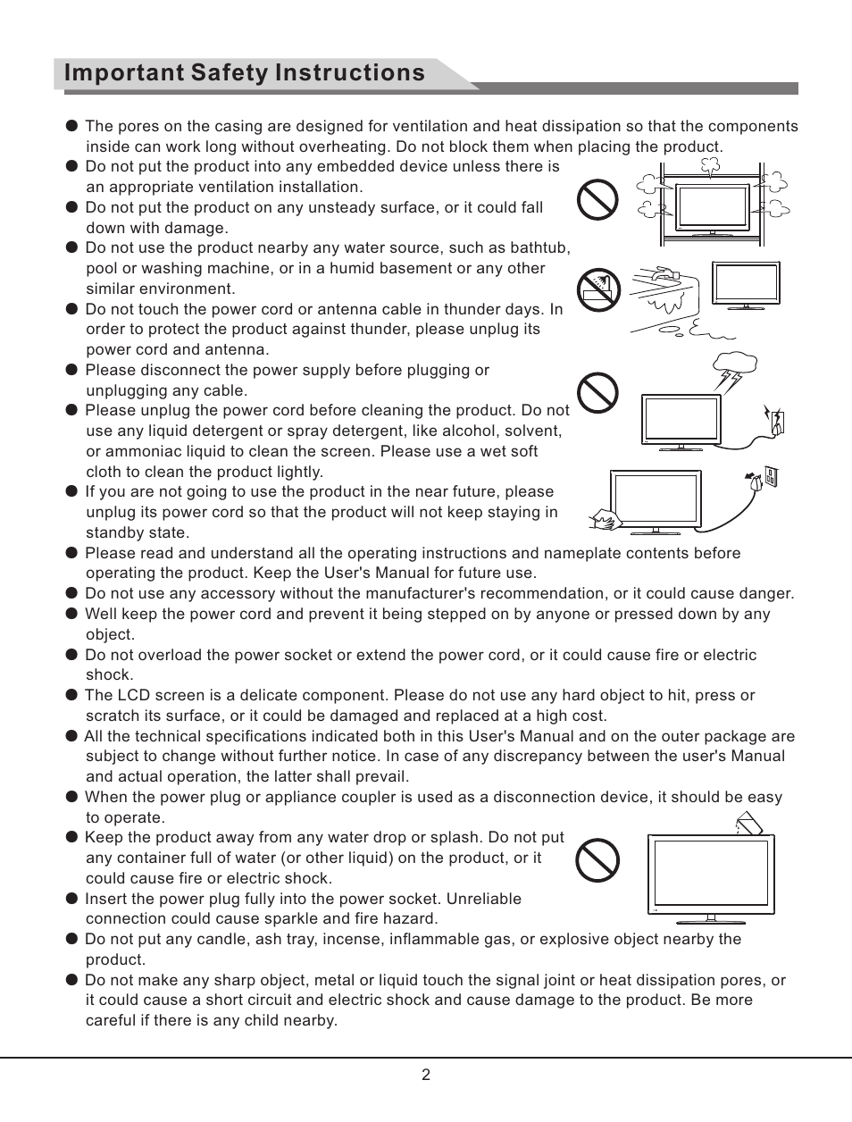 Important safety instructions | Curtis RLC3257B User Manual | Page 4 / 20