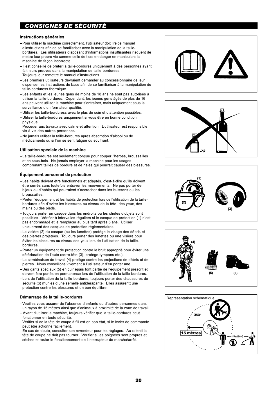Consignes de sécurité | Dolmar LT-210 User Manual | Page 20 / 47