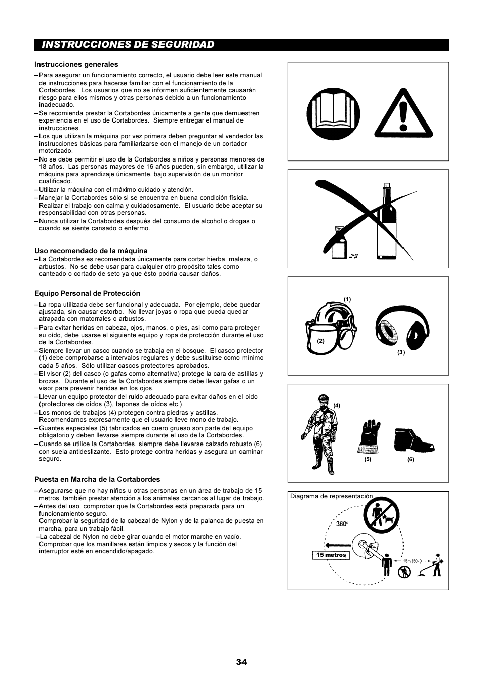 Instrucciones de seguridad | Dolmar LT-210 User Manual | Page 34 / 47