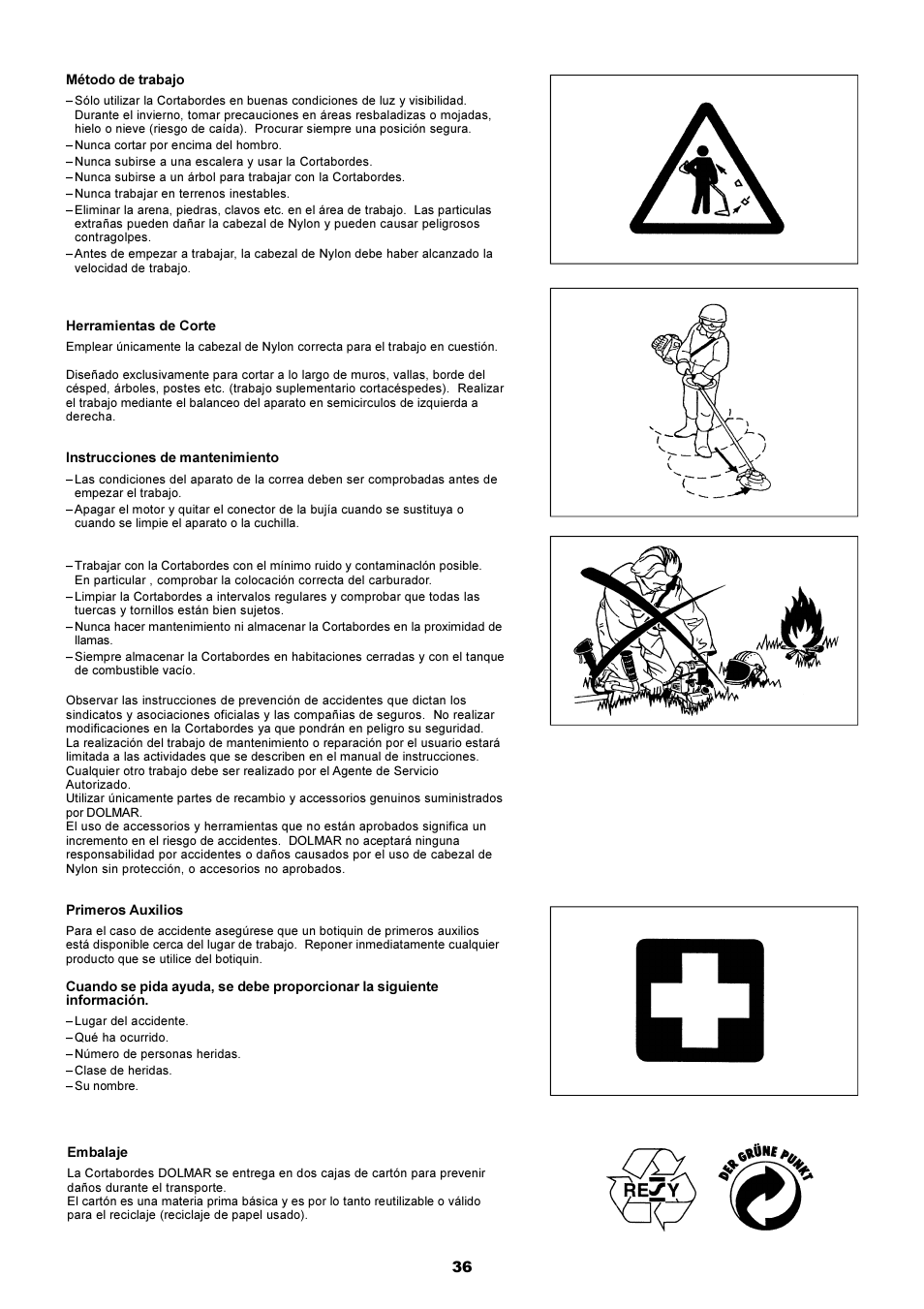 Dolmar LT-210 User Manual | Page 36 / 47