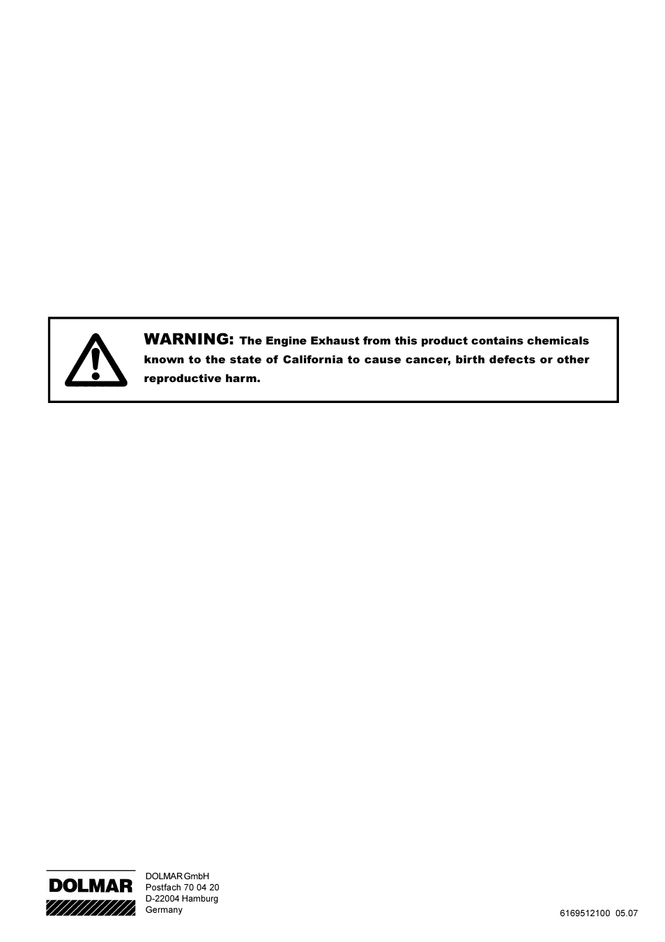 Warning | Dolmar LT-210 User Manual | Page 47 / 47