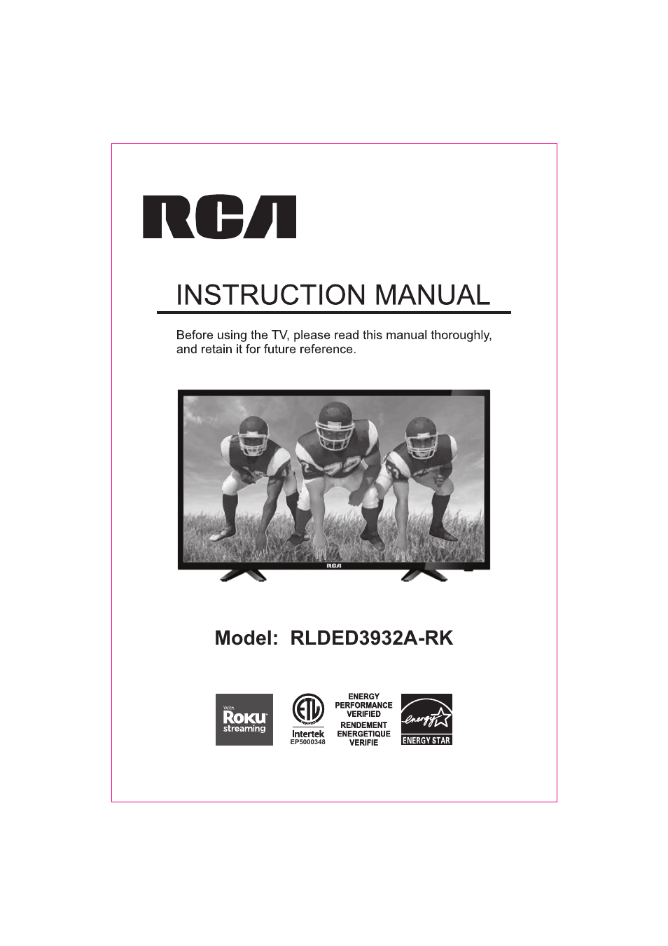 Curtis RLDED3932A-RK User Manual | 48 pages