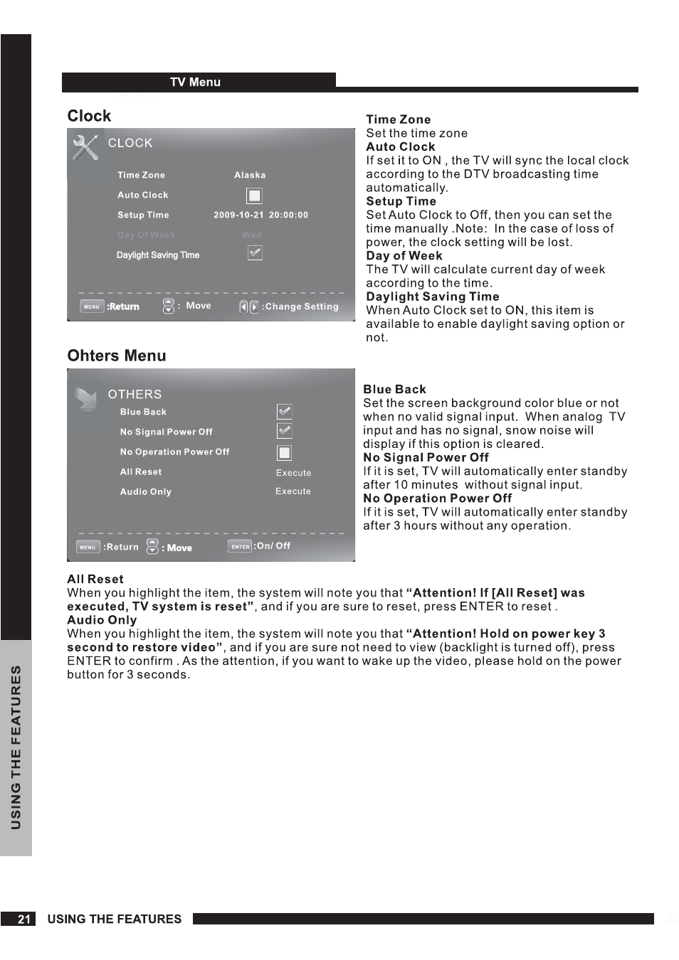 Curtis RLED1540A-WHITE User Manual | Page 22 / 23