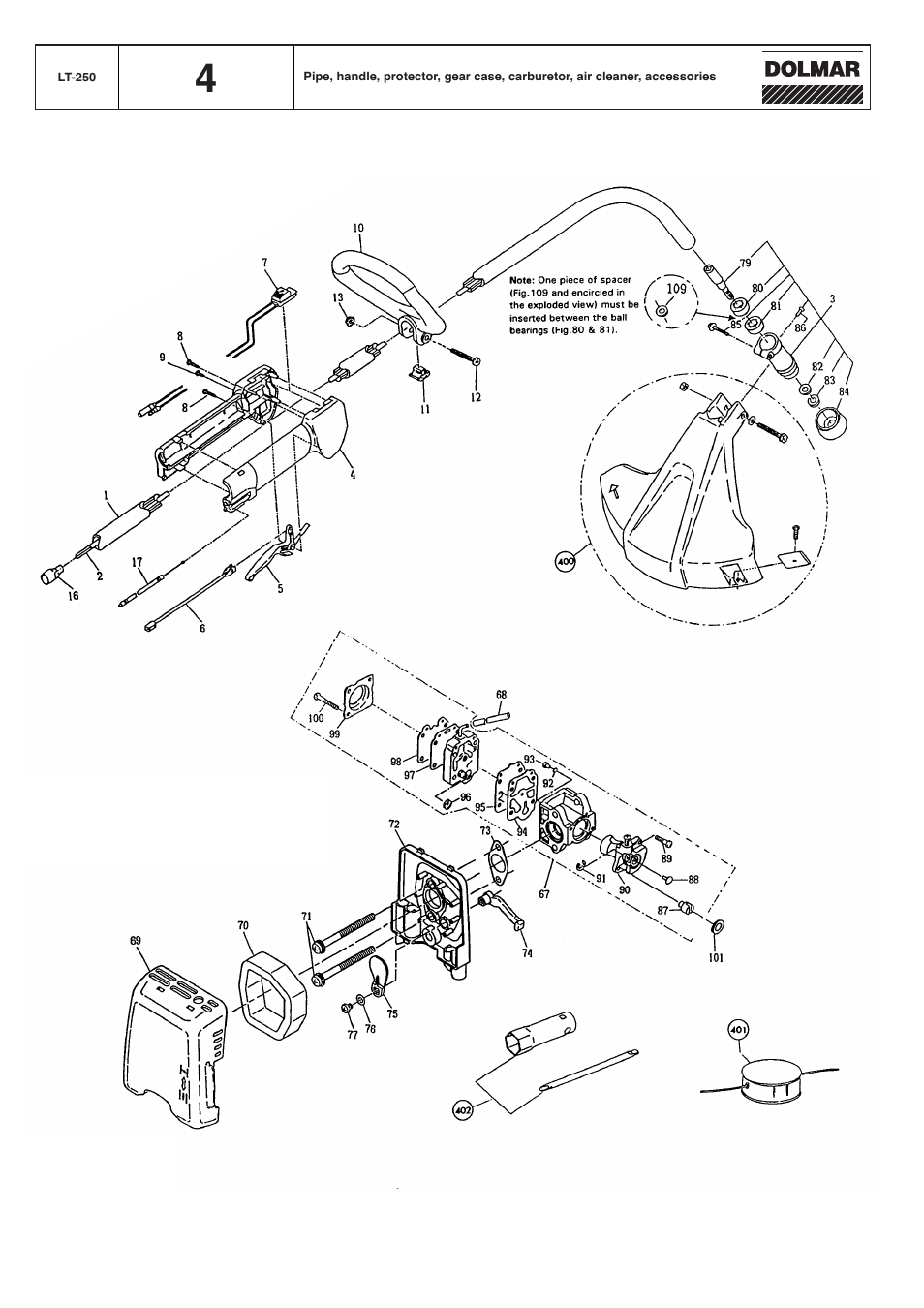 Dolmar LT-250 User Manual | Page 8 / 12
