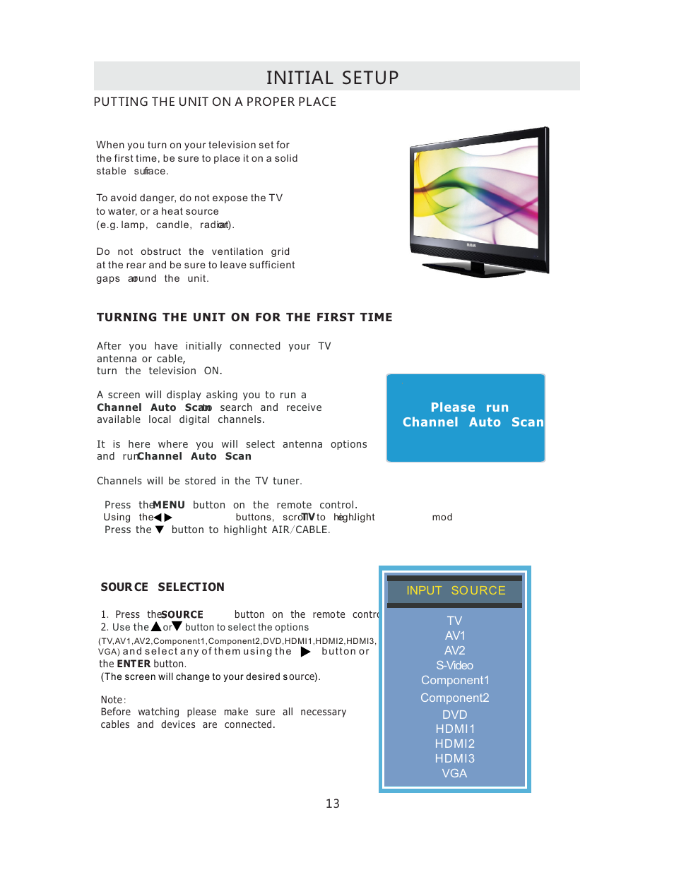 Initial setup | Curtis RLCVD3223A User Manual | Page 16 / 45