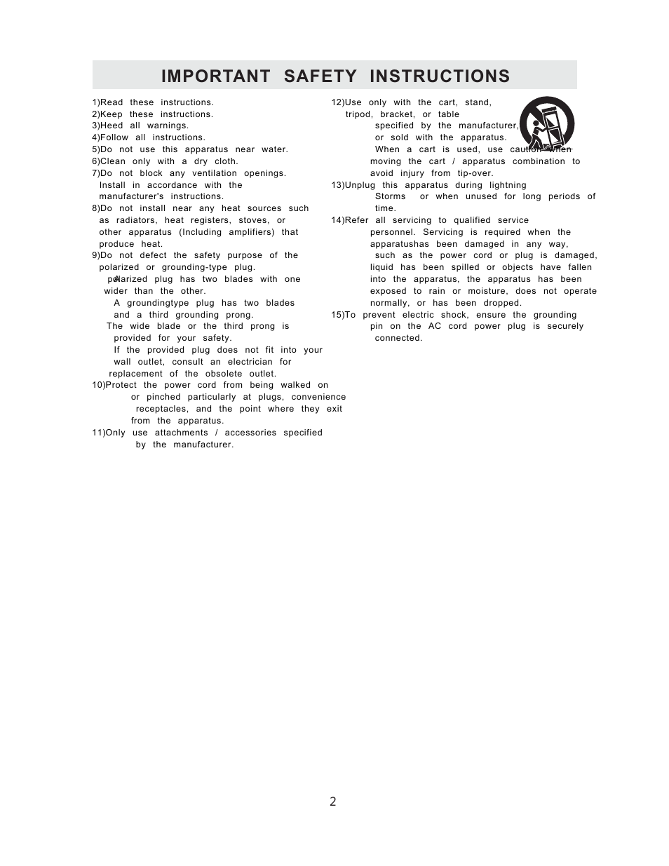 Important safety instructions | Curtis RLCVD3223A User Manual | Page 5 / 45