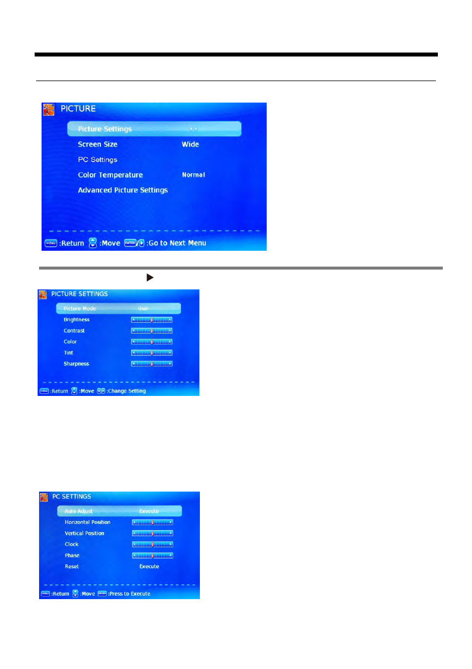 Osd menu | Curtis PLDED3257A-B User Manual | Page 14 / 24