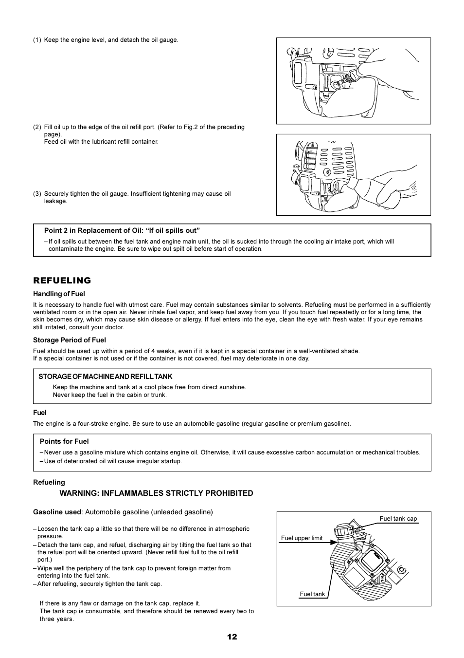 Refueling | Dolmar MS-250.4 User Manual | Page 13 / 76