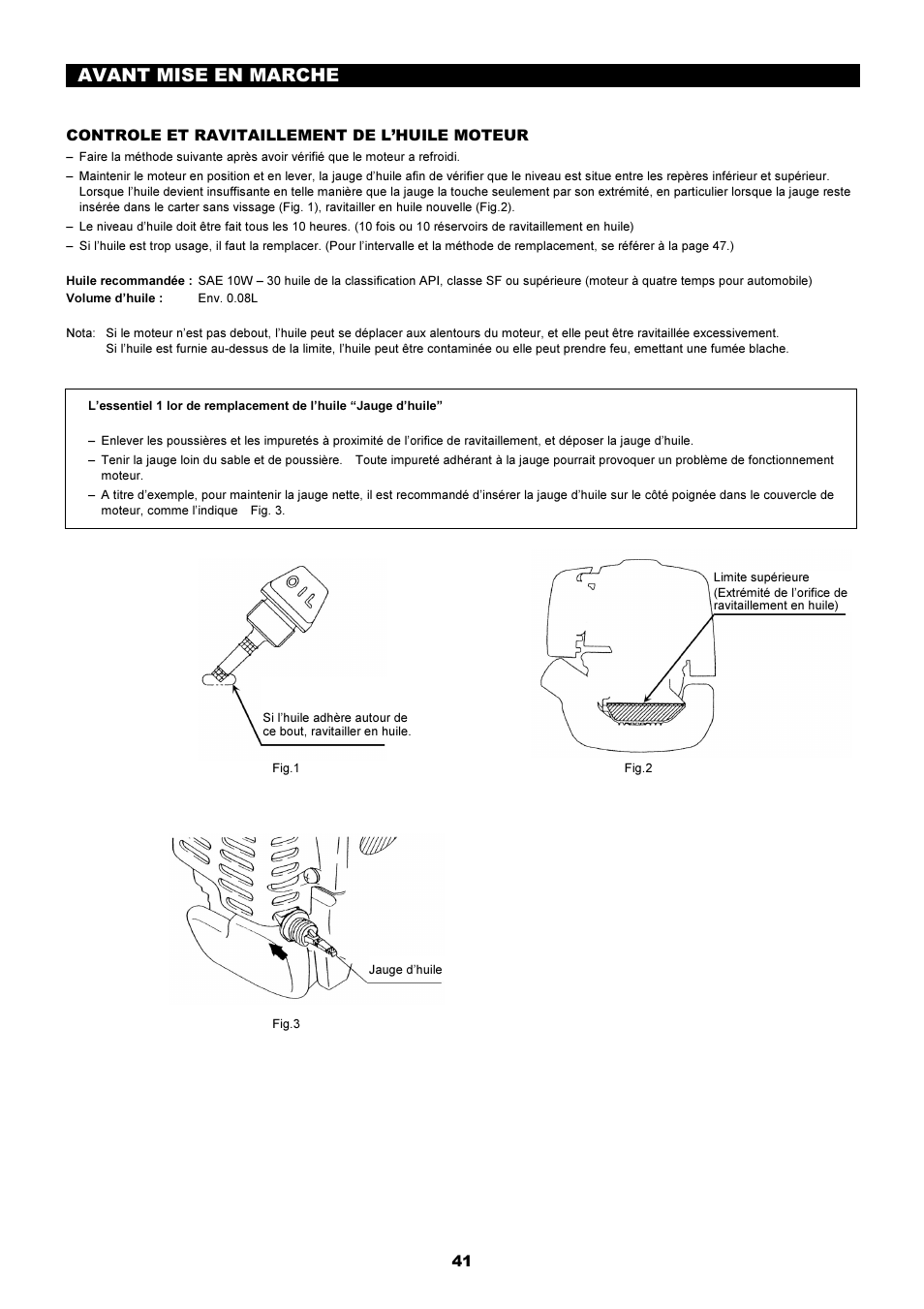 Avant mise en marche | Dolmar MS-250.4 User Manual | Page 42 / 76