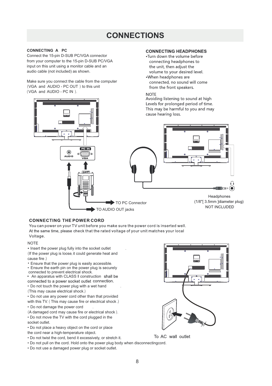 页 11, Connections | Curtis PLDED5066A-B User Manual | Page 11 / 32