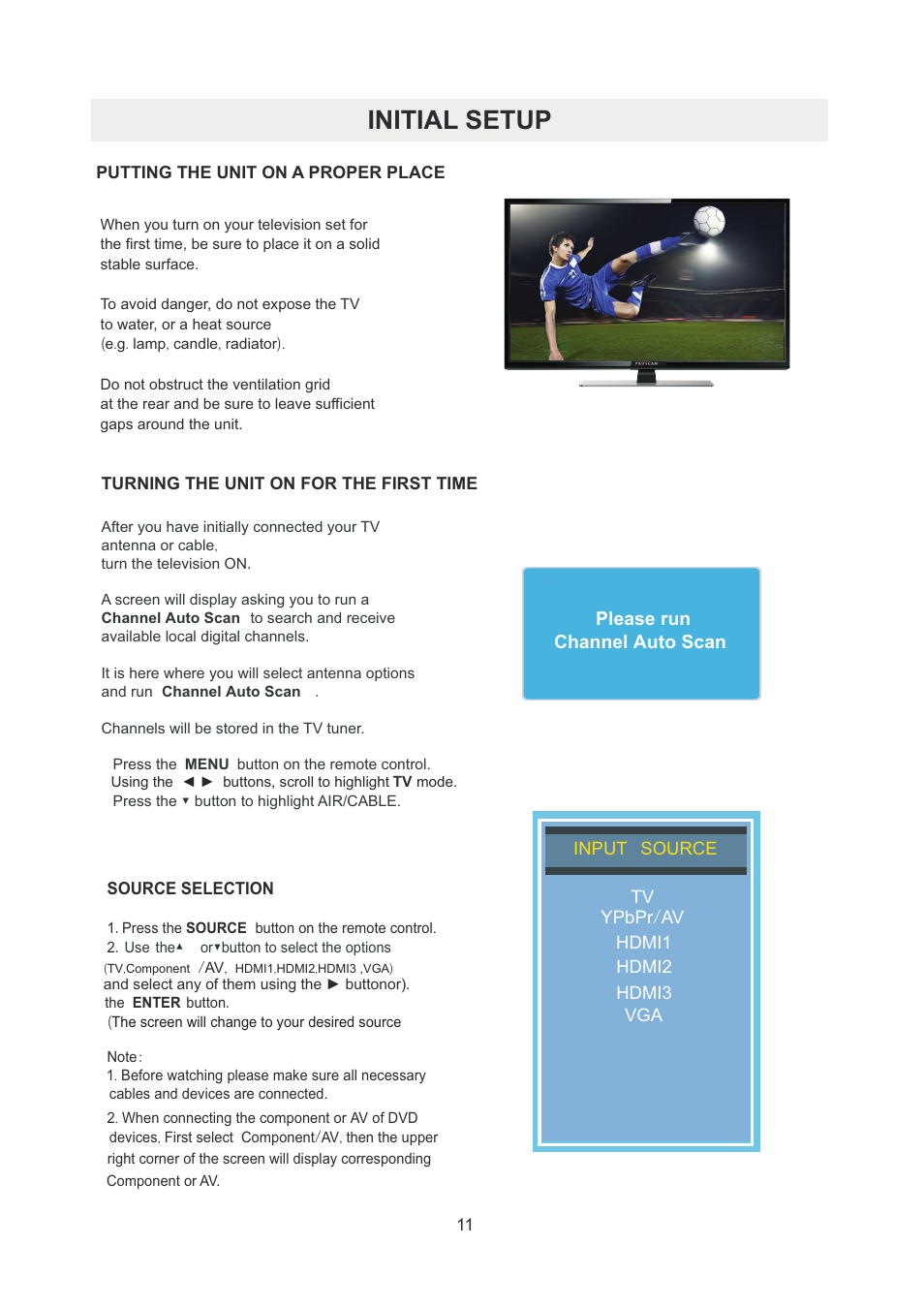 页 14, Initial setup | Curtis PLDED5066A-B User Manual | Page 14 / 32