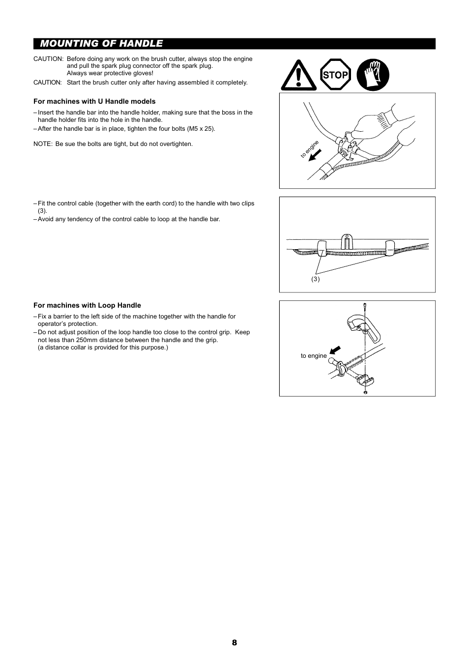 Mounting of handle | Dolmar MS-251.4 User Manual | Page 9 / 76