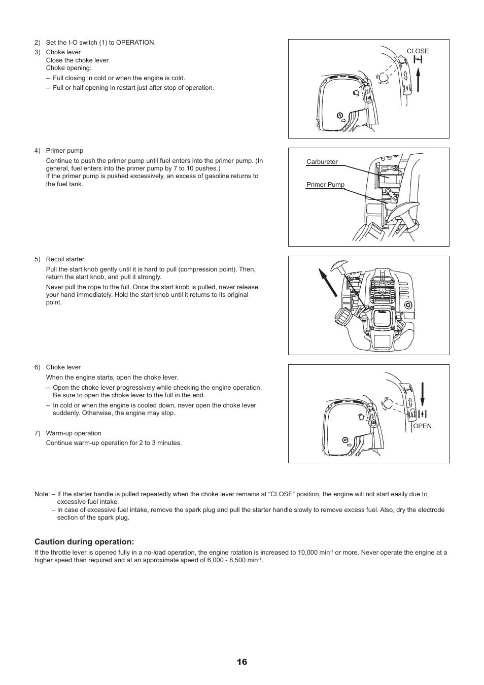 Caution during operation | Dolmar MS-245.4 C User Manual | Page 16 / 80