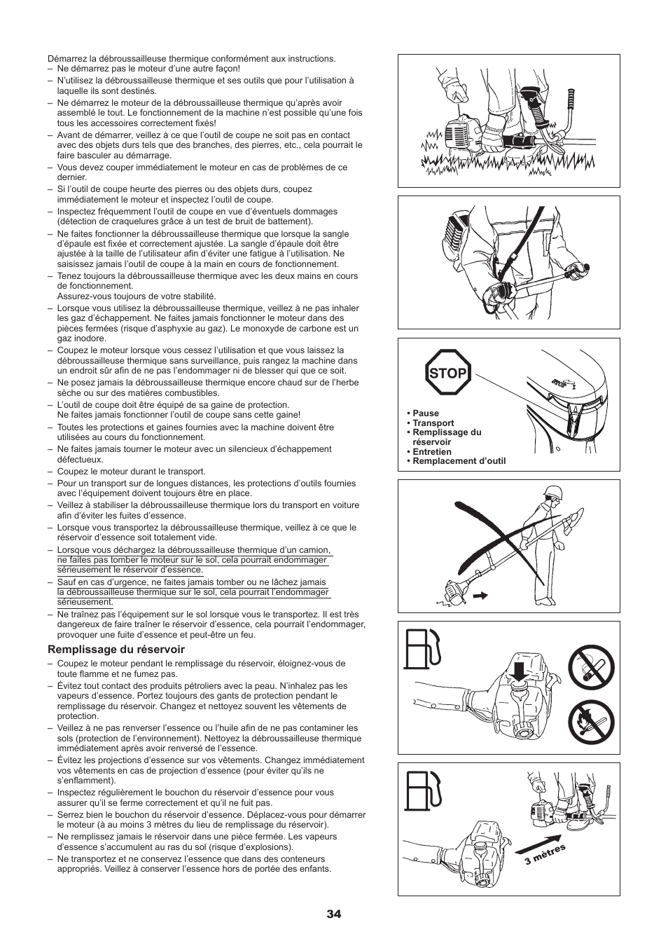 Remplissage du réservoir | Dolmar MS-245.4 C User Manual | Page 34 / 80