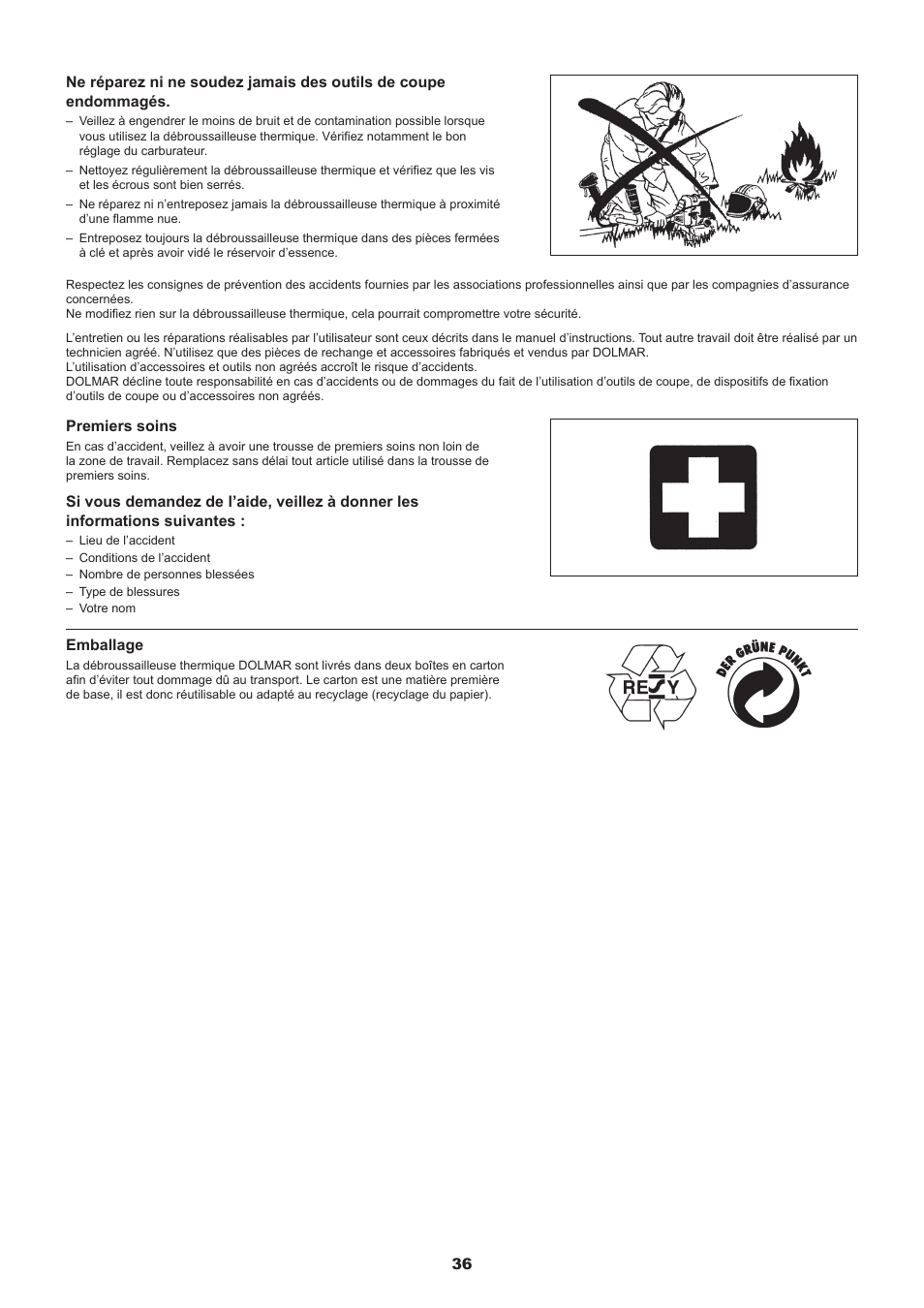 Dolmar MS-245.4 C User Manual | Page 36 / 80