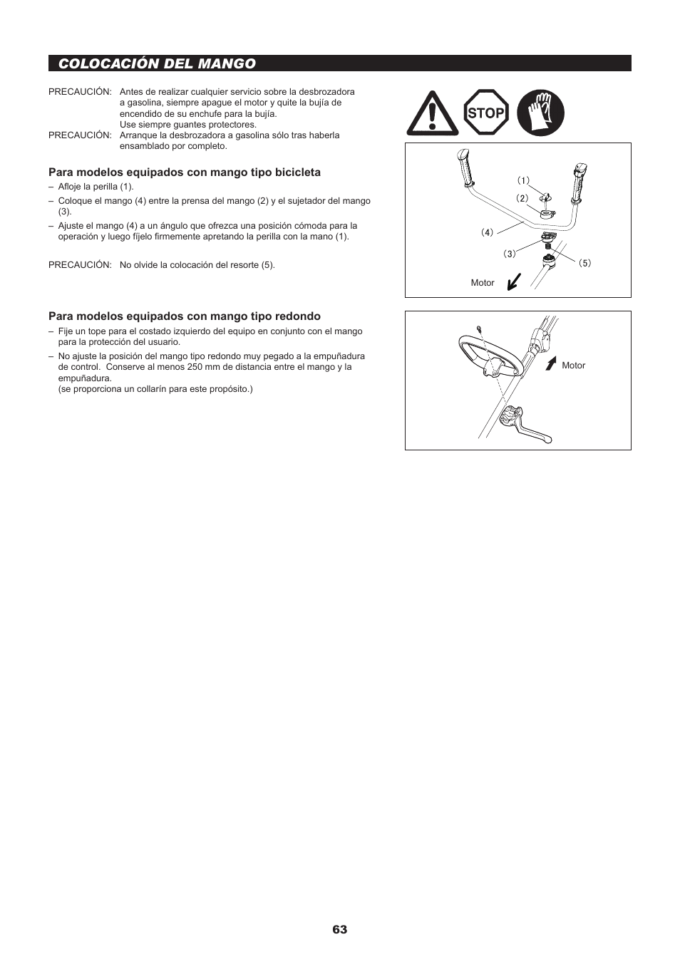 Colocación del mango | Dolmar MS-245.4 C User Manual | Page 63 / 80