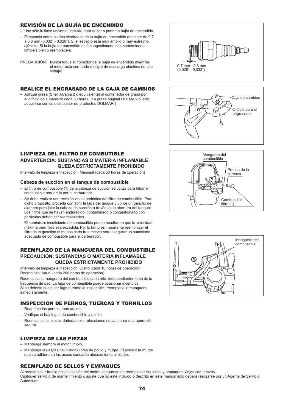 Dolmar MS-245.4 C User Manual | Page 74 / 80