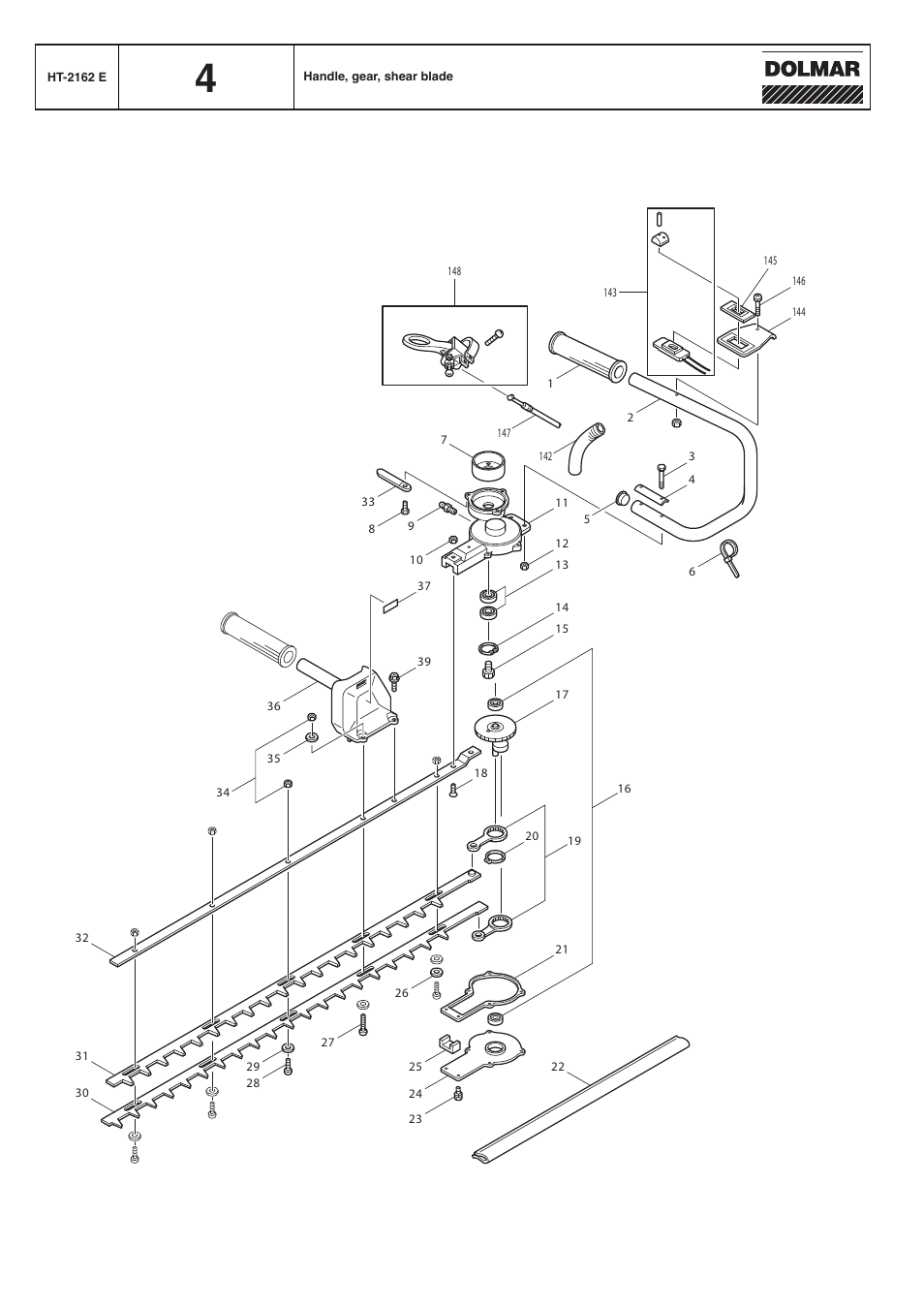 He dge t r imme r mode l ht 2162e | Dolmar HT-2145 D User Manual | Page 8 / 14