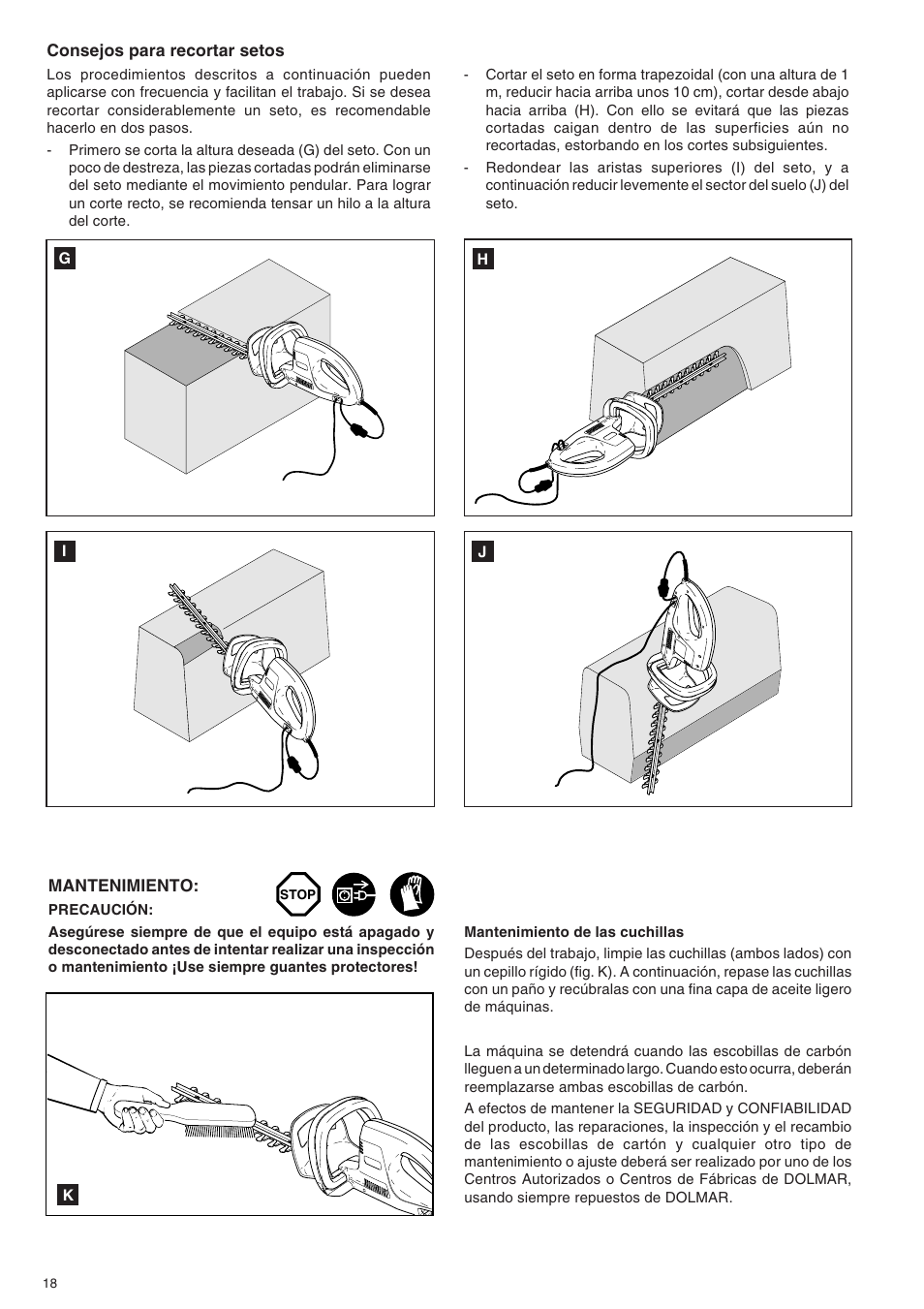Dolmar HT-155 HT-163 User Manual | Page 18 / 20