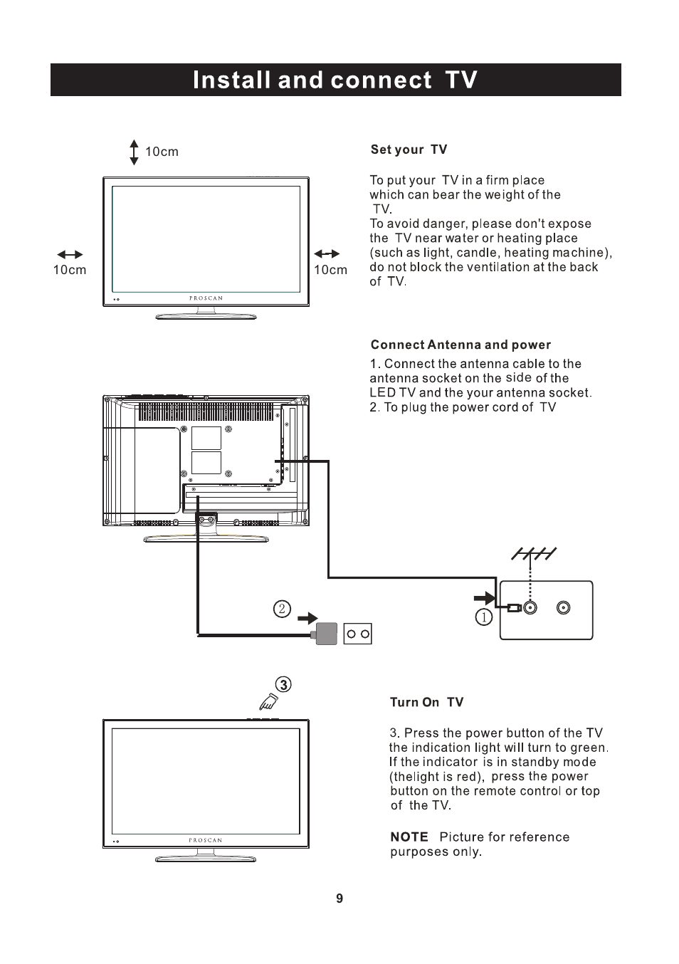 页 10 | Curtis PLED2243A-C User Manual | Page 10 / 28