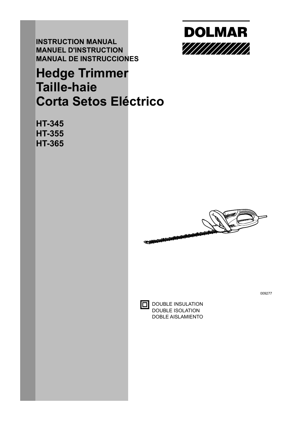 Dolmar HEDGE HT-355 User Manual | 28 pages