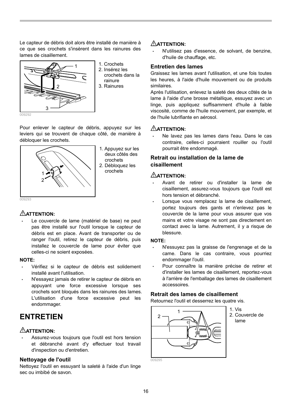 Entretien | Dolmar HEDGE HT-355 User Manual | Page 16 / 28