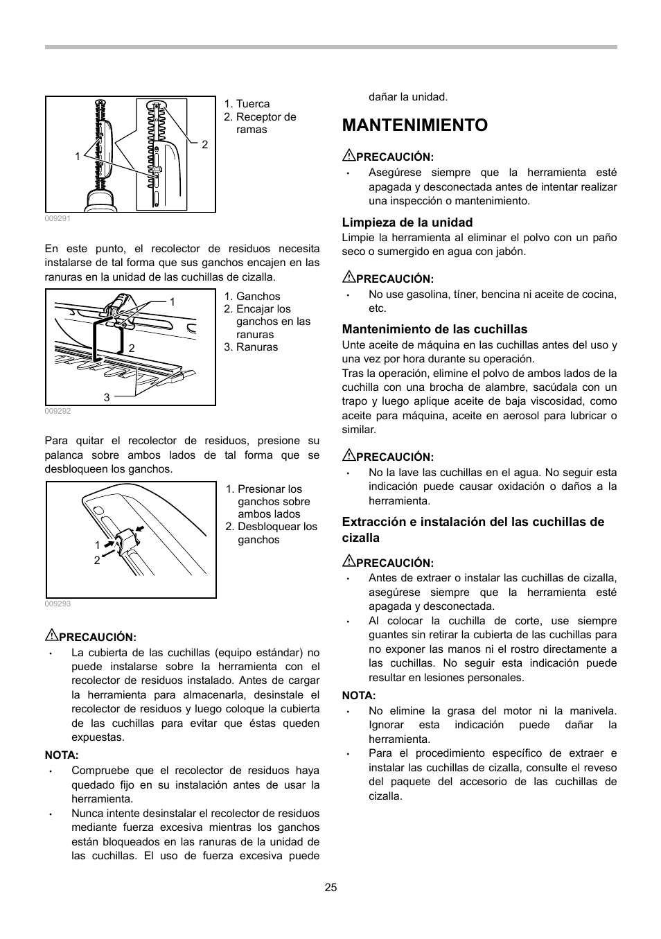 Mantenimiento | Dolmar HEDGE HT-355 User Manual | Page 25 / 28