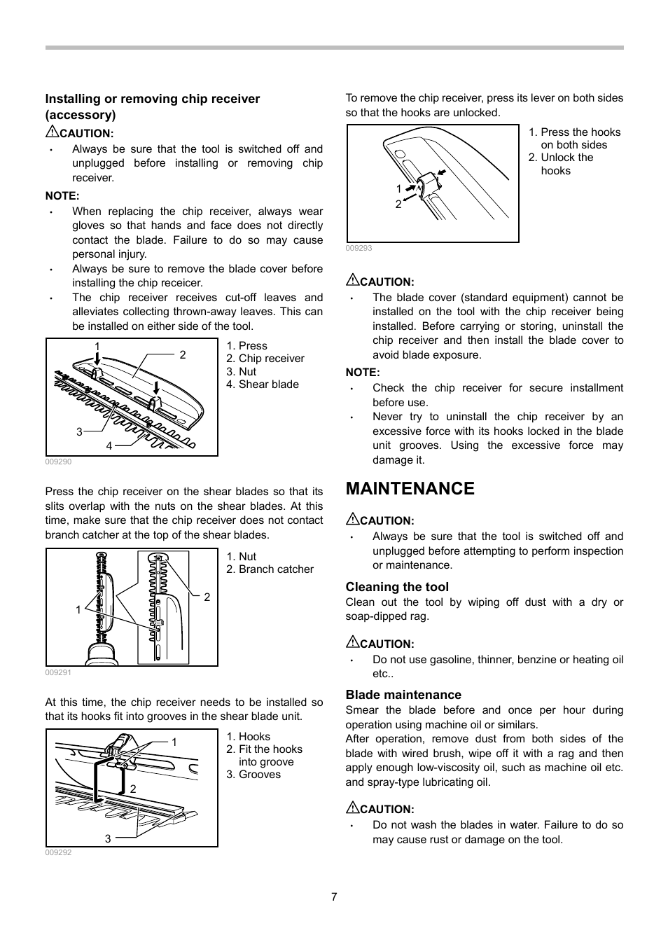 Maintenance | Dolmar HEDGE HT-355 User Manual | Page 7 / 28